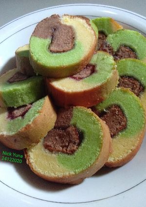 Foto resep 60. Bolu Gulung (3 Telur, 3 Rasa dan All in One Method)