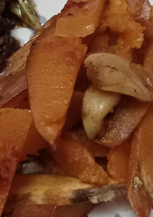 Una foto de Boniatos fritos veganos