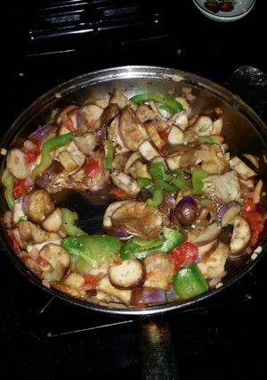 A picture of Veggie stir-fry.