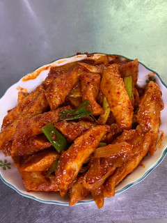 韓式辣炒甜不辣 的食譜成品照片
