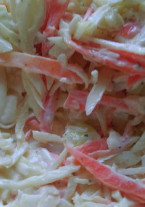 A picture of Mandys easy coleslaw.