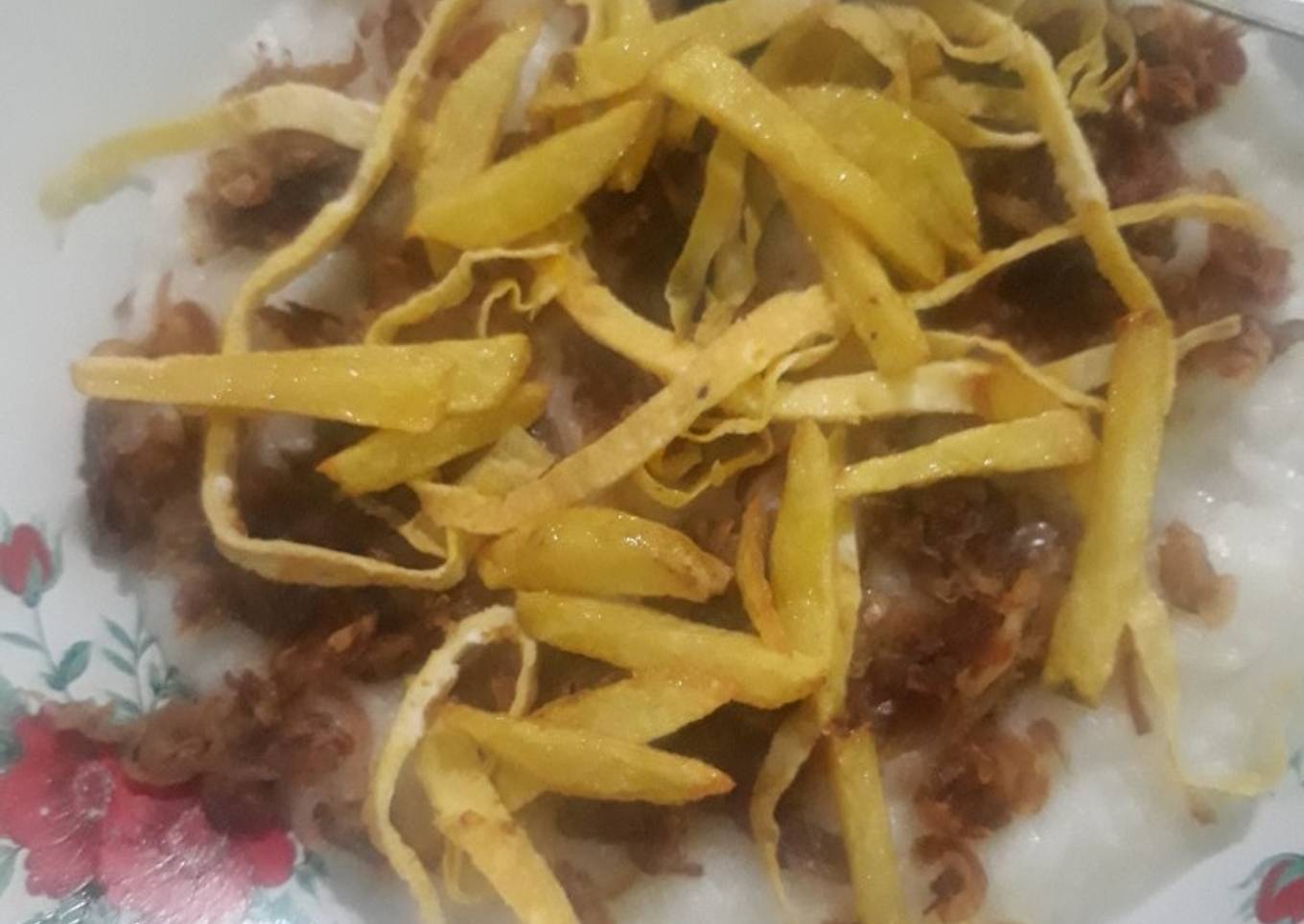 Bubur Ayam,kentang dadar