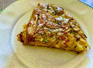 Una foto de Tortilla de lechuga con ciboulette