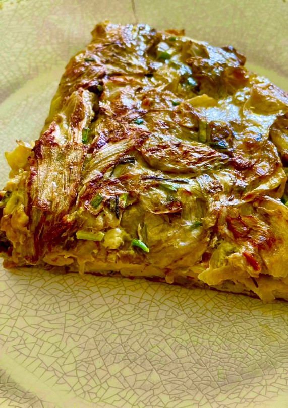 Una foto de Tortilla de lechuga con ciboulette