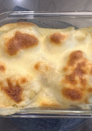 A picture of Quick and Simple (and delicous) Califlower Cheese. Yummy.