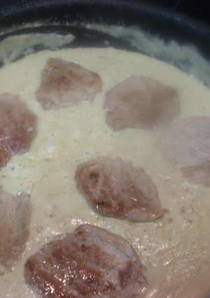 Una foto de Solomillo con salsa roquefort