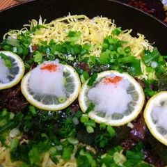 A picture of Kawara Soba - Roof Tile Noodles - My Perfect Recipe!.