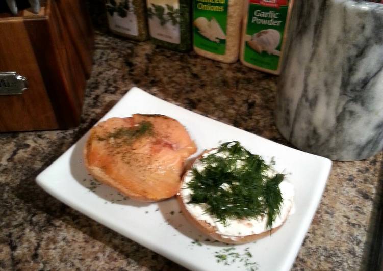 Recipe of Homemade Wheat Bagel &amp; Lox