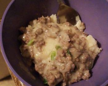 Latest Recipe Hamburger Gravy  Mashed Potatoes Delicious and Healthy