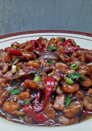 Foto resep Udang Tahu Saus Lada Hitam