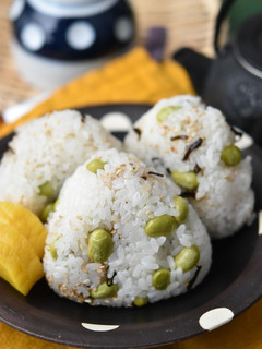 A picture of Edamame and Shio Kombu Rice Balls (Freezer-Friendly).