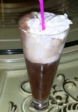 A picture of Mickey mouse mocktail.