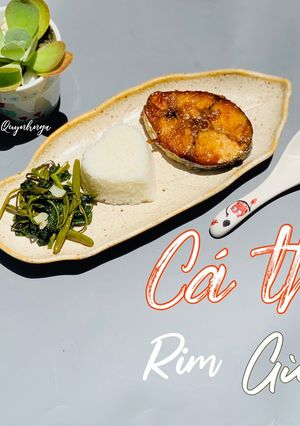 Hình của món Cá thu rim gừng.