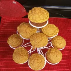A picture of Pumpkin Pancake Oatmeal Muffins.