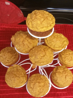 A picture of Pumpkin Pancake Oatmeal Muffins.