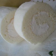 A picture of Swiss Roll Cake with Snow-White Swirls.