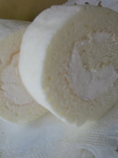 A picture of Swiss Roll Cake with Snow-White Swirls.