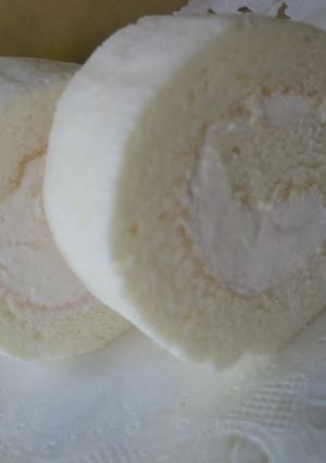 A picture of Swiss Roll Cake with Snow-White Swirls.