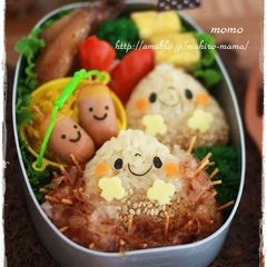 A picture of Fall Bento with Mr. Chestnut and Friends.