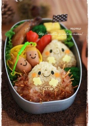 A picture of Fall Bento with Mr. Chestnut and Friends.
