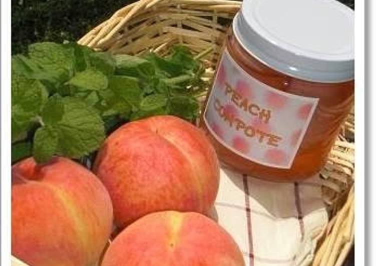 Recipe of Award-winning Pretty Rose Colored ♪ Peach Compote