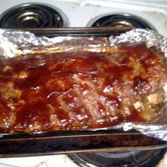 A picture of hot n sweet bbq ribs.
