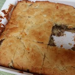 A picture of Venison Cornbread Squares.
