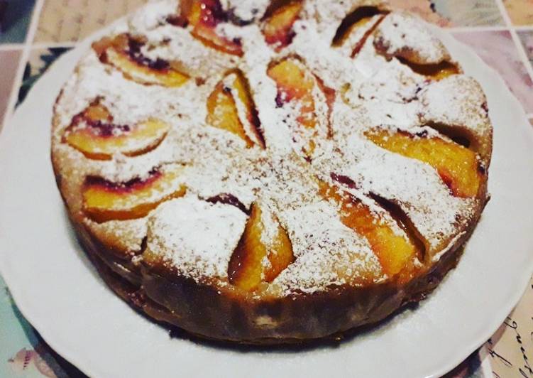 Simple Way to Make Favorite Torta di pesche leggera (senza zuccheri aggiunti, olio e burro)