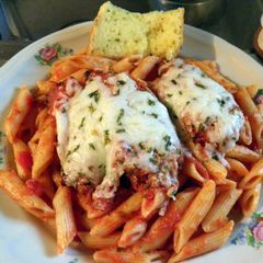 A picture of E -Z Chicken Parm and Penne.
