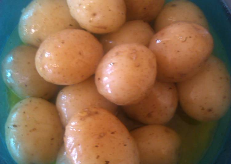 Recipe of Super Quick Homemade Heidi&#39;s buttery mint potatoes