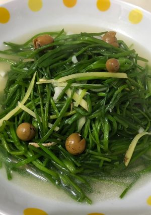 破布子炒水蓮 的食譜成品照片