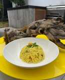 Arroz con naranja y apio