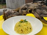 Arroz con naranja y apio