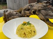 A picture of broth rice
