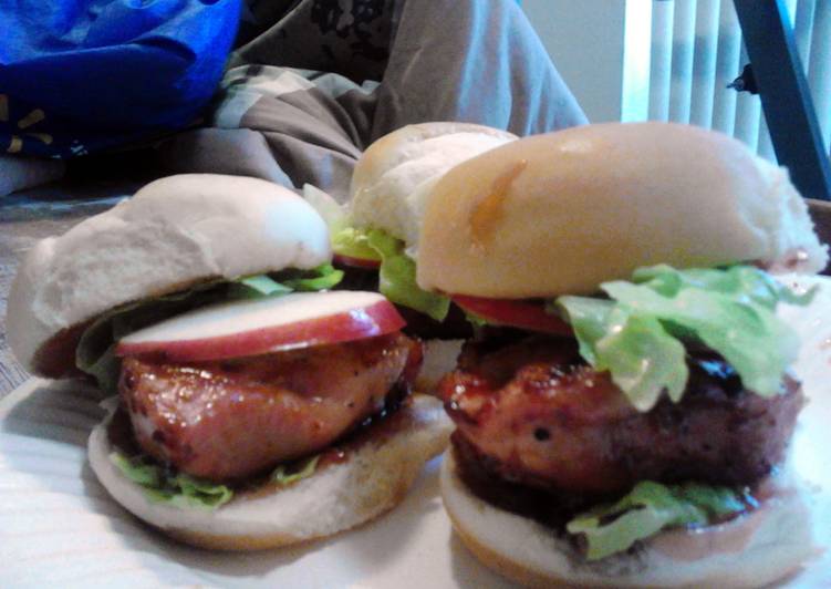 Steps to Prepare Delicious Sweet and Savory Pork Chop Sliders