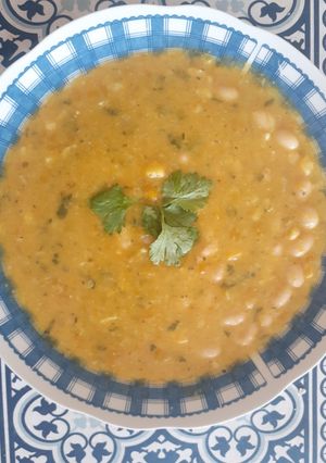 Una foto de Porotos granados con mazamorra 🥰