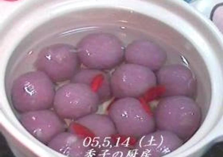 Step-by-Step Guide to Prepare Any-night-of-the-week Taro Dessert (Taro Balls + Sweet Syrup)