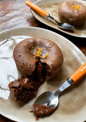 Une photo de ☆Mi-cuit Chocolat, Noisettes et Orange☆