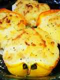 Gluten Free & Vegan Mashed Potato Stuffed Bell Peppers