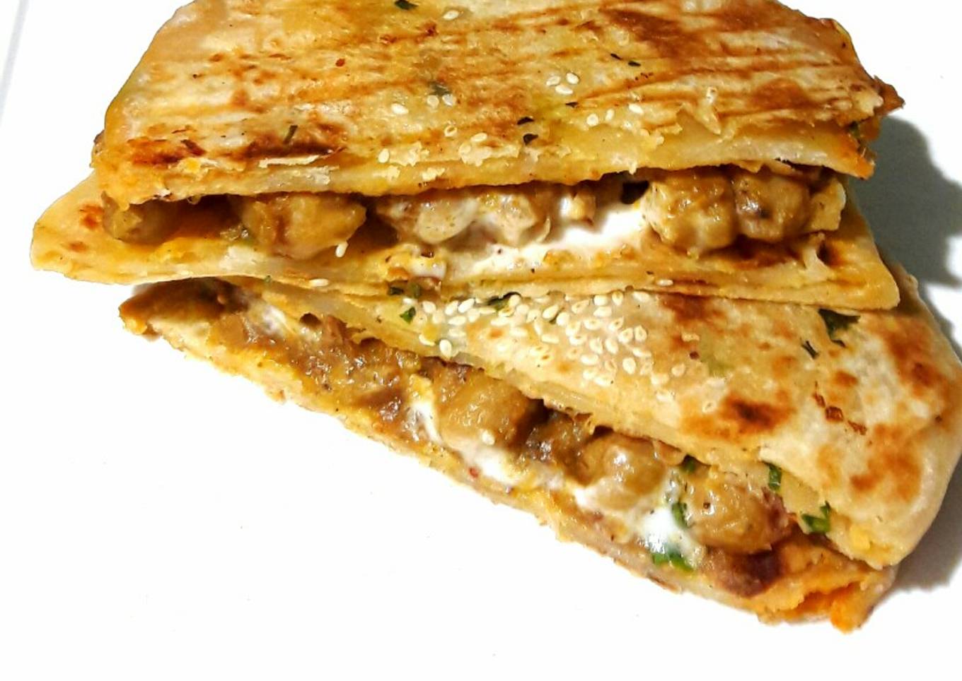 Grilled Chole Kulche Sandwich