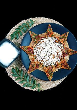 A picture of Mix Veg. Chessy Paratha.