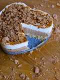 Cappuccino cheesecake light con crumble di meringa al caffè