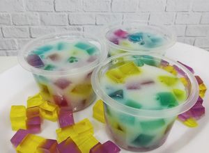 Foto resep Puding Mozaik Leci