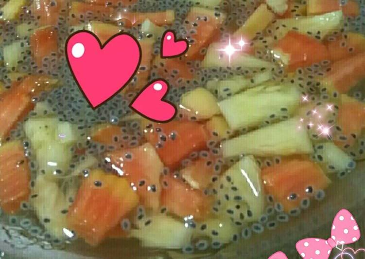 Bumbu Membuat Setup nanas pepaya selasih Anti Gagal