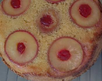 Easy Recipe Baking Contest Apple and cherry upside down cake Savory Delicious