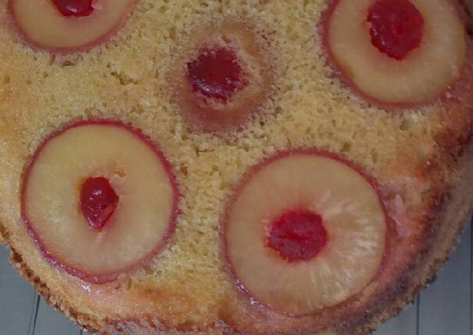 #Baking Contest Apple and cherry upside down cake