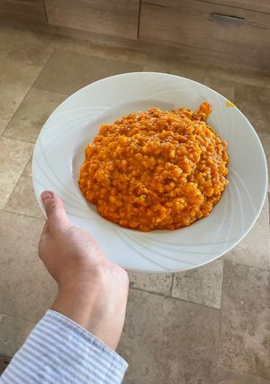 Une photo de Dhal de lentilles corail