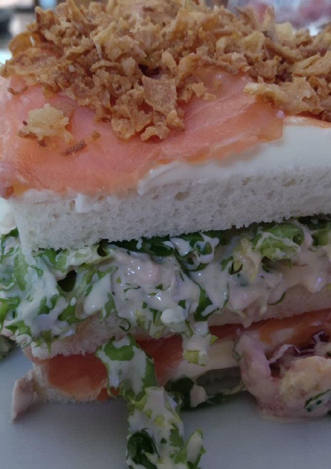 Una foto de Pastel de salmón
