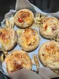 Champiñones rellenos en freidora de aire