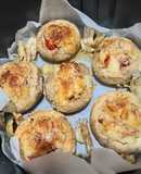 Champiñones rellenos en freidora de aire